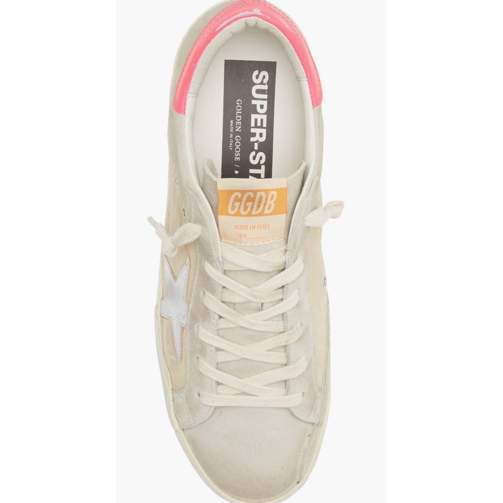 GOLDEN GOOSE Super-Star Low Top Sneaker Ice Nylon Silver Pink Retail $595