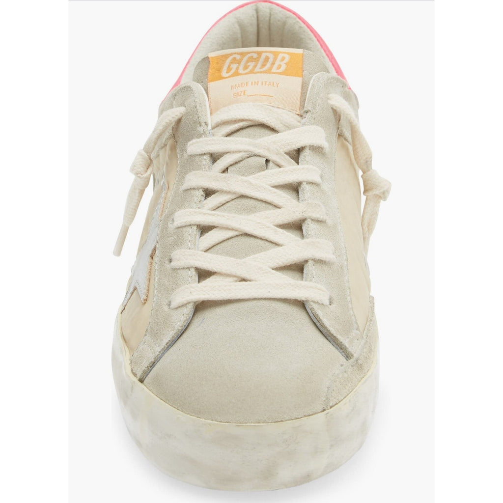 GOLDEN GOOSE Super-Star Low Top Sneaker Ice Nylon Silver Pink Retail $595