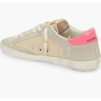 GOLDEN GOOSE Super-Star Low Top Sneaker Ice Nylon Silver Pink Retail $595