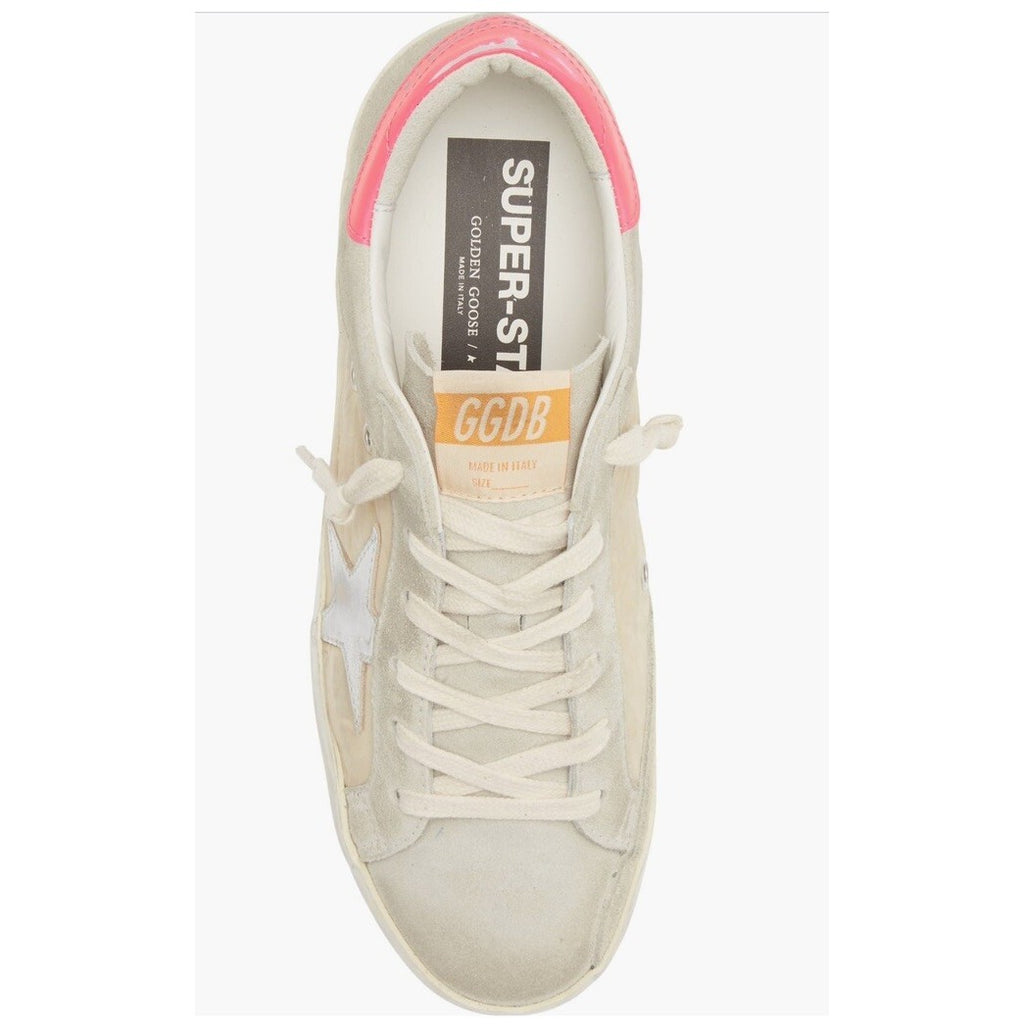 GOLDEN GOOSE Super-Star Low Top Sneaker Ice Nylon Silver Pink Retail $595