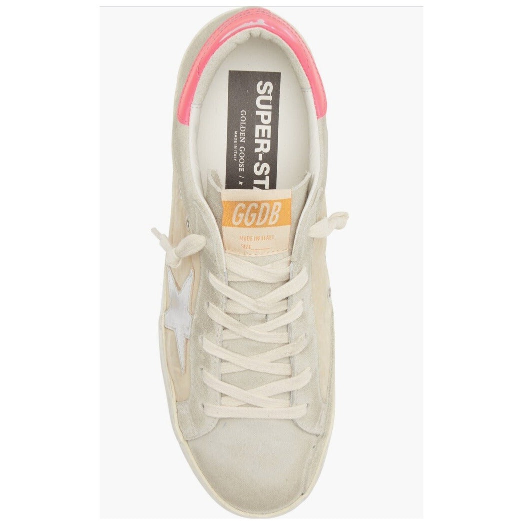 GOLDEN GOOSE Super-Star Low Top Sneaker Ice Nylon Silver Pink Retail $595