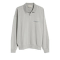 Fear Of God Essentials Logo Long Sleeve French Terry Polo Cement Gray Small