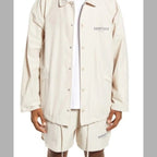 Fear of God Essentials Coaches Jacket STONE LARGE
